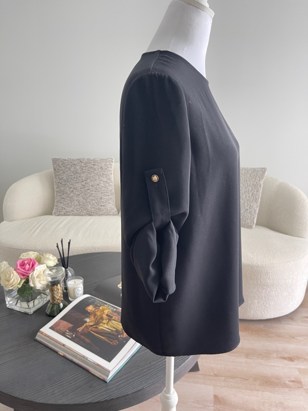 Versace Relaxed Black Blouse sz 38 $995 - Picture 14 of 16